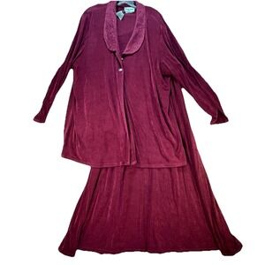 Vintage 3 Pc Maxi Skirt & Blazer Top Set Plus‎ Size 20 / 1X Prairie Cottagecore